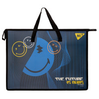 Папка-портфель YES А3 с тканевыми ручками Smiley World