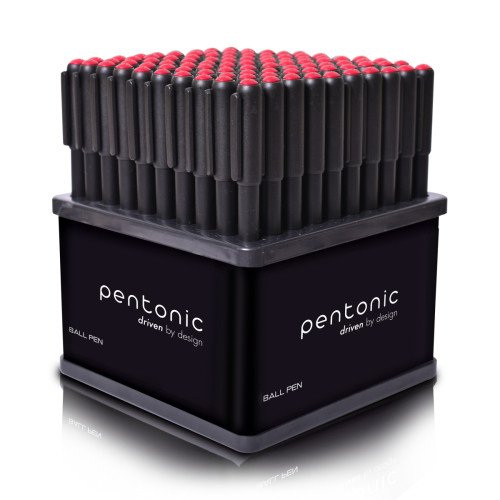 Ручка кулькова LINC Pentonic 0,7 мм стенд 100 шт червона