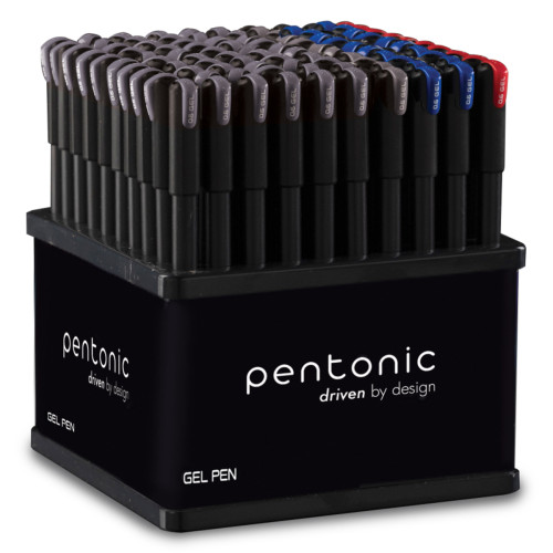 Ручка гелева LINC Pentonic 0,6 мм стенд 100 шт мікс кольорів