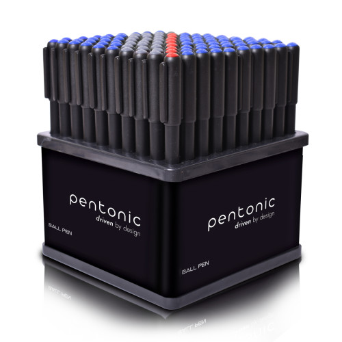 Ручка кулькова LINC Pentonic 0,7мм стенд 100 шт мікс кольорів