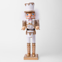 Фігурка декоративна Novogod&lsquo;ko Лускунчик 30см, дерево, золото