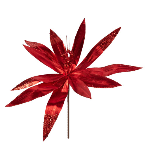 Цветок декоративный Yes Fun Рождественская звезда красный, 40 см