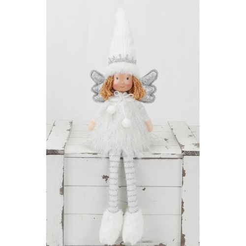 Новорічна іграшка Novogod‘ko Янгол у білому, 55 см, LED тіло, сидить