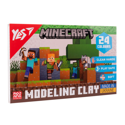 Пластилин YES Minecraft 24 цветов 480 г