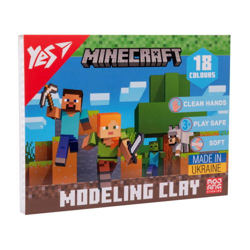 Пластилін Yes Minecraft 18 кольорів 360 г
