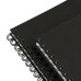 Блокнот на спирали A5 (14,8х21см), 100 г/м2, 80 листов, черный, ROSA Studio