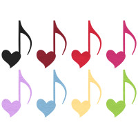 Набір фетрових заготовок Ноти 2 ROSA Talent, 8 шт,