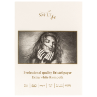 Блокнот для графіки PRO CREATE 20*28см, 308г/м2, 10л,екстра білий папір Bristol, SMILTAINIS (PS-10(308)ST/P)