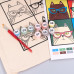 Набор экосумка-раскраска с красками Кошки в очках ROSA Talent, 38х42 см