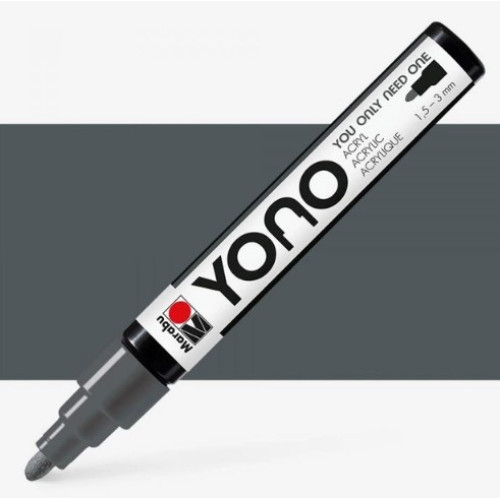 Акриловый маркер YONO, Серый темный 079, 1,5-3 мм, Marabu