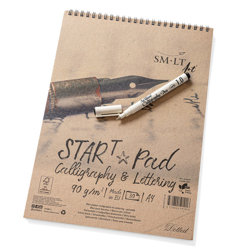 Альбом для каллиграфии и леттеринга в точку на спирали STAR T SMILTAINIS А4, 90 г/м2, 30 листов