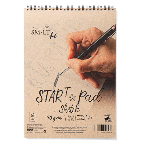 Альбом для ескізів на спіралі STAR T SMILTAINIS, А4, 90г/м2, 20 аркушів