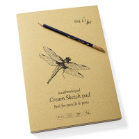 Блокнот-склейка для малюнка AUTHENTIC SMILTAINIS А4, 80 г/м2, 100 аркушів, кремовий колір