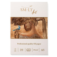 Склейка для олії PRO CREATE SMILTAINIS А5, 230 г/м2, 10 аркушів, білий лляний папір
