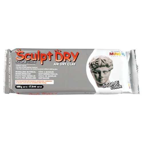 Масса для моделирования, серая, самозастывающая Sculpt Dry, MUNGYO, 500 г
