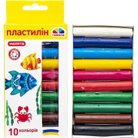 Набір воскового пластиліну Малята ГАММА, 10 кольорів, 100 г