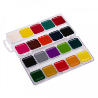 Набор медовой акварели Восторг ГАММА, 20 цв., кисточки, пластик