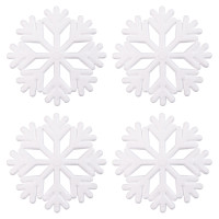 Набір пінопластових сніжинок, 15x15 см, 4 шт.