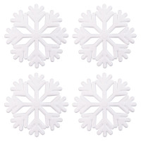 Набор пенопластовых снежинок, 15x15 см, 4 шт