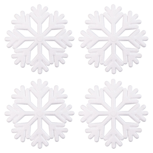 Набор пенопластовых снежинок, 15x15 см, 4 шт