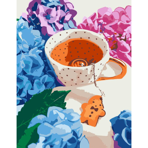 Картина за номерами набір-стандарт Ароматний чай ROSA START, 35х45 см