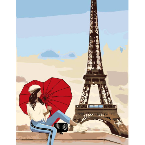 Картина за номерами набір-стандарт Мрії про кохання. Париж ROSA START, 35х45 см