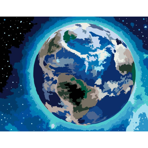 Картина по номерам набор-стандарт Планета Земля ROSA START, 35х45 см