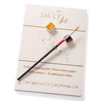 Склейка для акварелі PRO CREATE SMILTAINIS А5, 400 г/м2, 10 аркушів, 100% бавовна