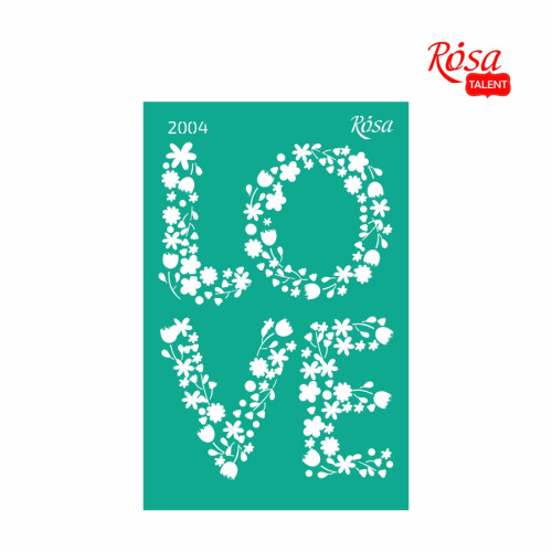 Трафарет многоразовый самоклеящийся 13x20 см, №2004, серия Влюбленные сердца, ROSA TALENT
