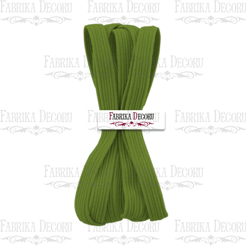 Резинка шляпная, Плоская 5 мм, Зеленая трава