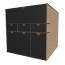 Мебельный органайзер для канцелярии, художественных, швейных принадлежностей, Черные фасады, 36,5см х 36,5см х 38,5см, №01