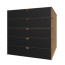 Мебельный органайзер для канцелярии, художественных, швейных принадлежностей, Фасады Черные, 36,5см х 36,5см х 38,5см, №02