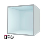 Мебельная секция Куб корпус Белый, Задняя панель Белая 40см х 40см х 40см