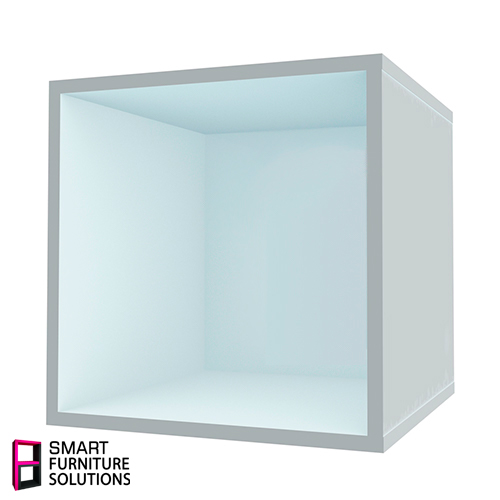 Мебельная секция Куб корпус Белый, Задняя панель Белая 40см х 40см х 40см