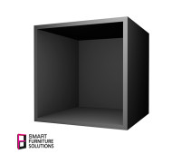 Меблева секція Куб корпус Чорний, Задня панель Чорна 40см х 40см х 40см