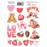 Набір наклейок (стікерів) 12 шт, For lovers, №383