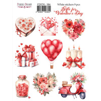 Набор наклеек (стикеров) 9 шт, Gifts for Valentine's day, №384