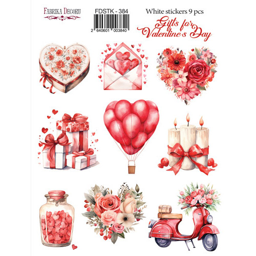 Набор наклеек (стикеров) 9 шт, Gifts for Valentine's day, №384