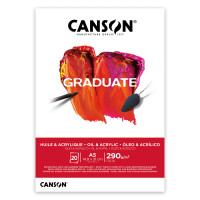 Склейка паперу для акрилу та олії GRADUATE Canson, А5 (14,8x21см), 290г/м2, 20 листів