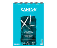 Альбом для акварели на спирали Canson XL, A3 (29,7x42см), 300г/м2, среднее зерно, 30 листов