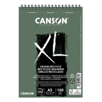Альбом для малюнка Canson XL Recycled, А5 (14,8x21см), 160г/м2, білий колір, дрібне зерно, 25 листів
