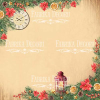Лист двусторонней бумаги для скрапбукинга Our warm Christmas №59-01 30,5х30,5 см