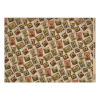 Лист крафт бумаги с рисунком Botany spring, №7, 42x29,7 см