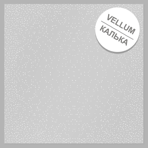 Лист кальки (веллум) с белым узором White Mini Drops 30,5х30,5 см