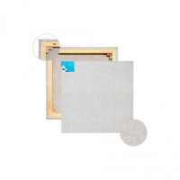 Холст на подрамнике лен 100х145 см, ср. зерно, бесцветный грунт (цвет льна натуральный), модуль 60х22 мм, П60Л166г100145