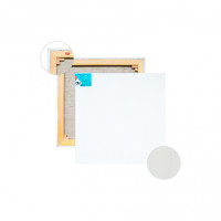 Полотно на підрамнику льон 60х75 см, середнє зерно, білий акриловий грунт, галерейна натяжка, модуль 60х22 мм, П60Л161г6075