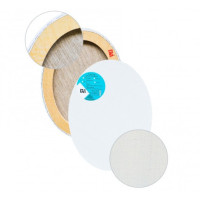 Полотно на підрамнику Овал, льон 60х70 см, середнє зерно, білий акриловий грунт, модуль 40х20 мм, НО40Л161-6070