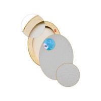 Полотно на підрамнику Овал, бавовна 30х40 см, середнє зерно, сірий акриловий грунт, модуль 40х20 мм, НО40Б163-3040