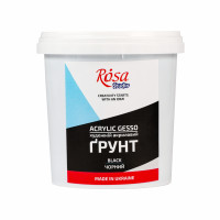 Грунт акриловий художній чорний, 500мл, ROSA Studio