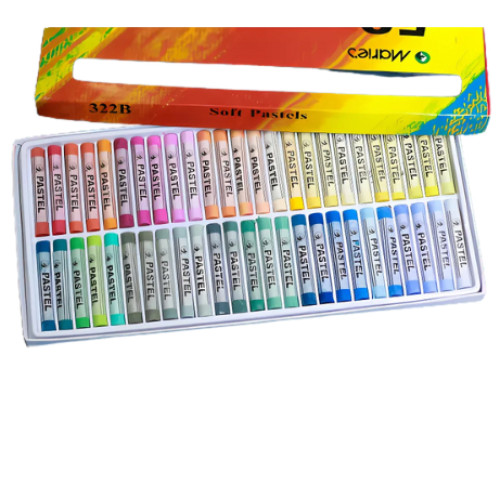 Набір сухої м'якої пастелі Maries Soft Pastel, 50 кольорів (холодні тони)